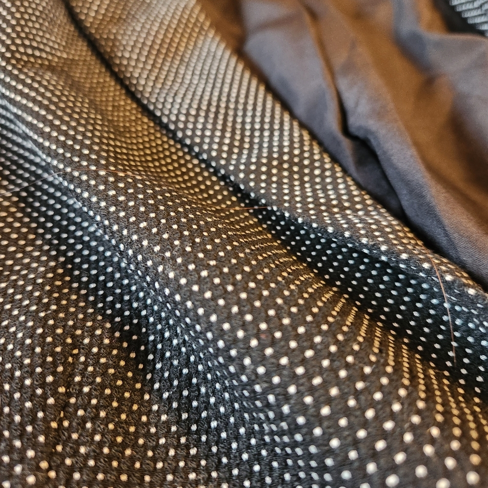 Ann Taylor Black Blazer With Polka Dots One Button Size 8 With Pockets - Picture 8 of 11